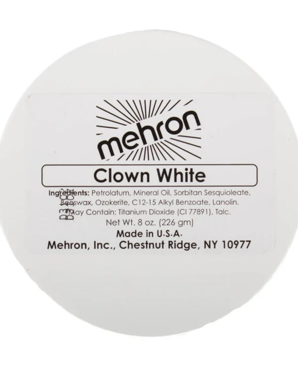 Tomfoolery Mehron Clown White Makeup 200G> Halloween Accessories