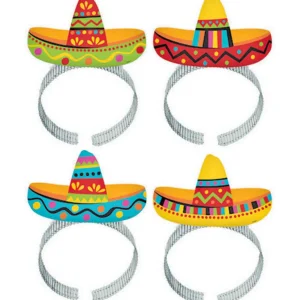 Amscan Mexican Sombrero Paper Headbands Pack Of 8> Halloween Hats