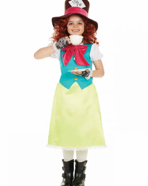 Fun Shack Miss Hatter Dress Girls Costume>Kids Kids Costumes