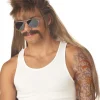 California Costumes Mississippi Mudflap Brown Wig And Moustache> Halloween Wigs