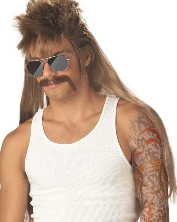 California Costumes Mississippi Mudflap Brown Wig And Moustache> Halloween Wigs