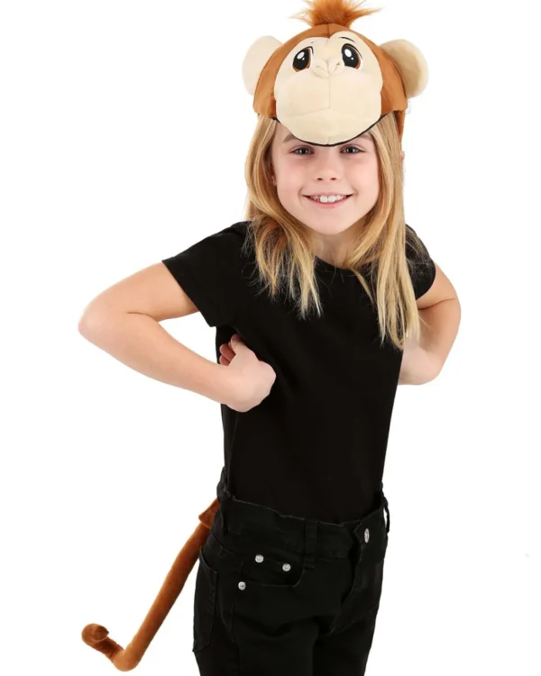 Elope Monkey Plush Headband And Tail Set> Halloween Hats