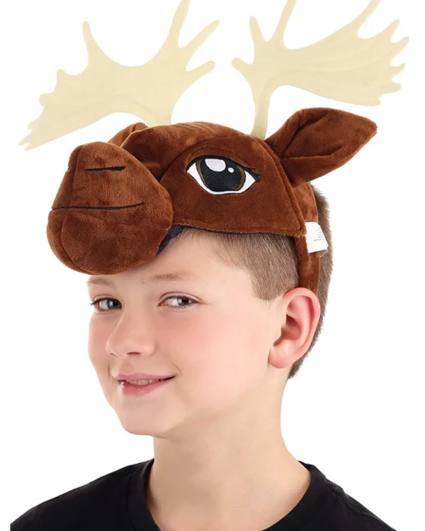 Elope Moose Plush Deluxe Headband> Halloween Hats