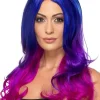 Smiffys Ombre Blue And Pink Long Wavy Wig> Halloween Wigs