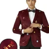 Opposuits Opposuit Christmas Icons Burgundy Deluxe Mens Blazer> Opposuits