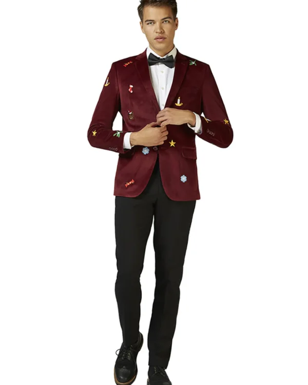 Opposuits Opposuit Christmas Icons Burgundy Deluxe Mens Blazer> Opposuits