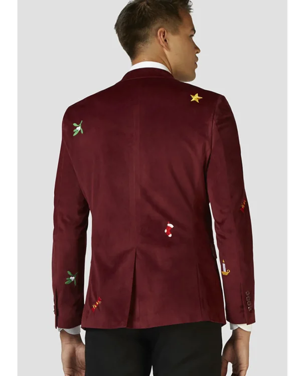 Opposuits Opposuit Christmas Icons Burgundy Deluxe Mens Blazer> Opposuits