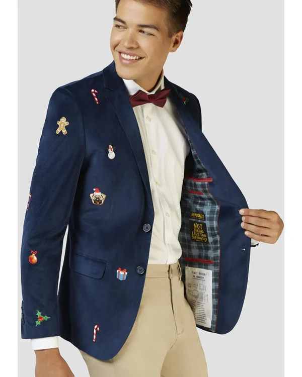 Opposuits Opposuit Christmas Icons Navy Deluxe Mens Blazer> Opposuits