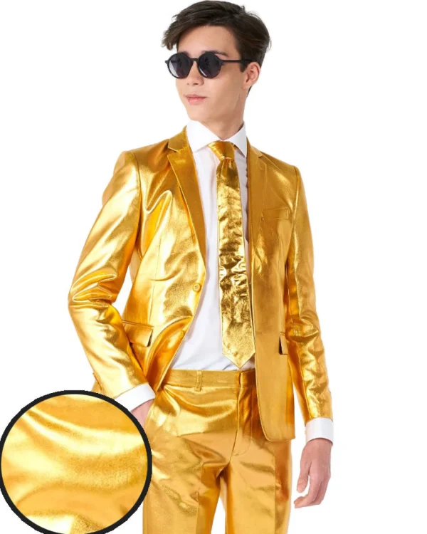 Opposuits Opposuit Groovy Gold Premium Teen Boys Costume> Opposuits