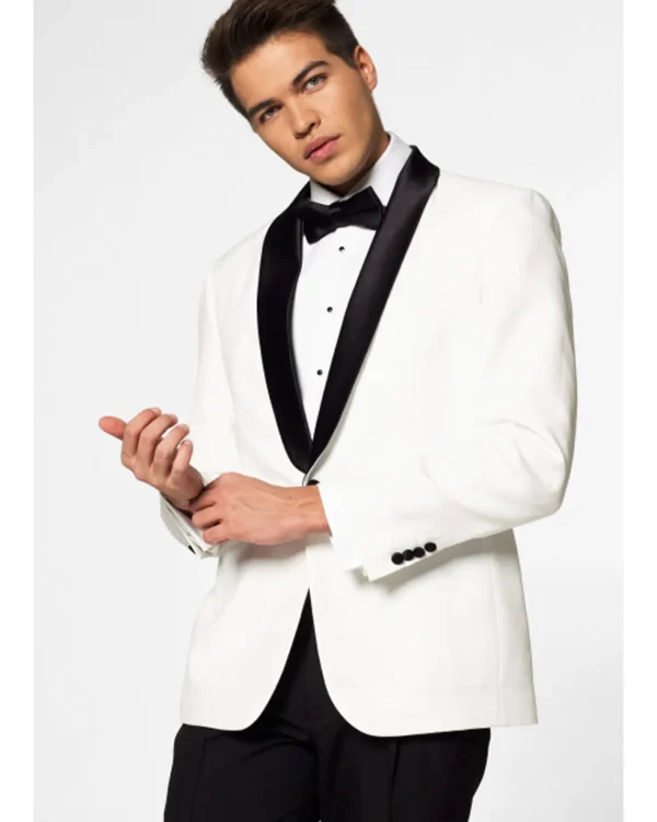 Opposuits Opposuit Pearly White Tuxedo Premium Mens Costume> Opposuits