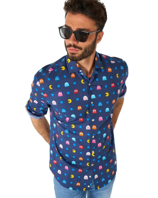 Opposuits Opposuit Pixel Pac Man Mens Shirt> Opposuits