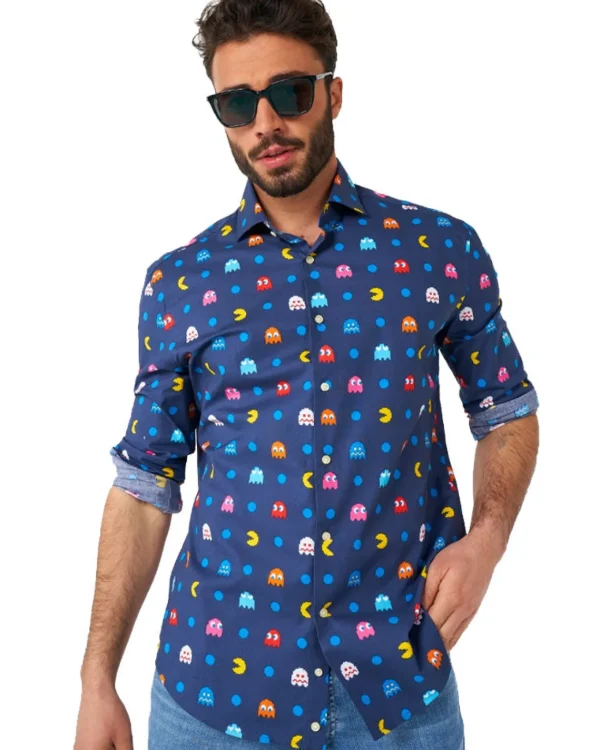 Opposuits Opposuit Pixel Pac Man Mens Shirt> Opposuits