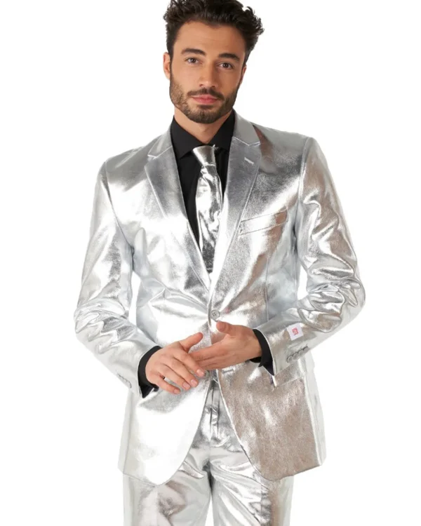 Opposuits Opposuit Shiny Silver Premium Mens Suit> Opposuits