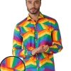 Opposuits Opposuit Zig Zag Rainbow Mens Shirt> Opposuits