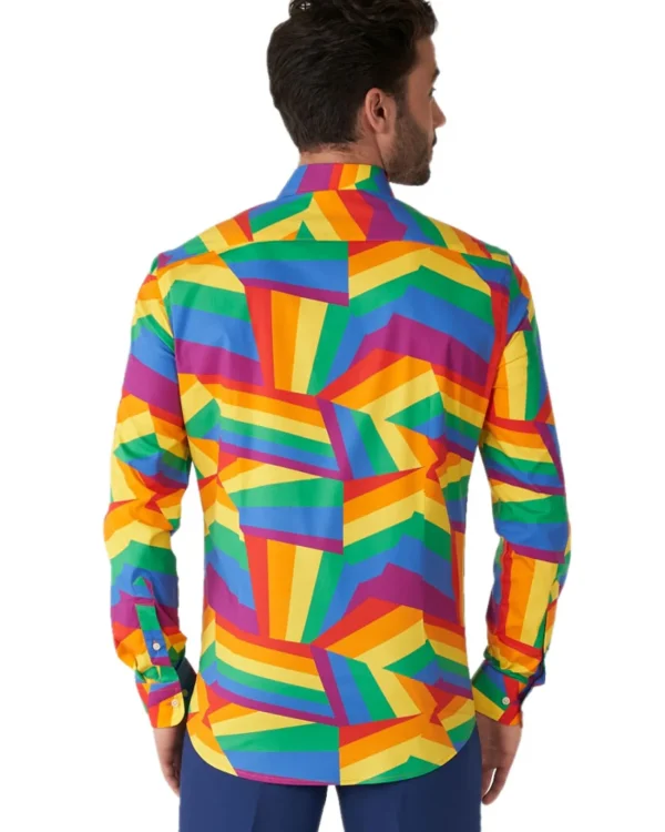 Opposuits Opposuit Zig Zag Rainbow Mens Shirt> Opposuits