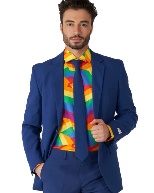 Opposuits Opposuit Zig Zag Rainbow Mens Shirt> Opposuits