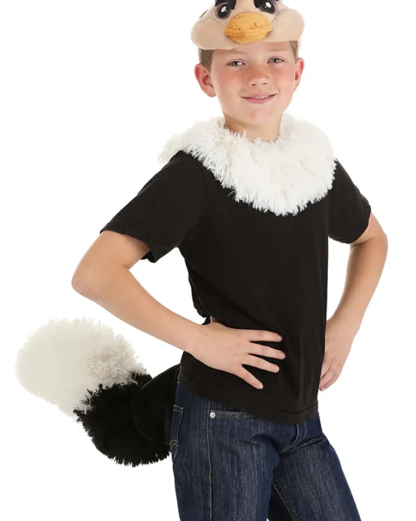 Elope Ostrich Deluxe Plush Headband Collar And Tail Set> Halloween Hats