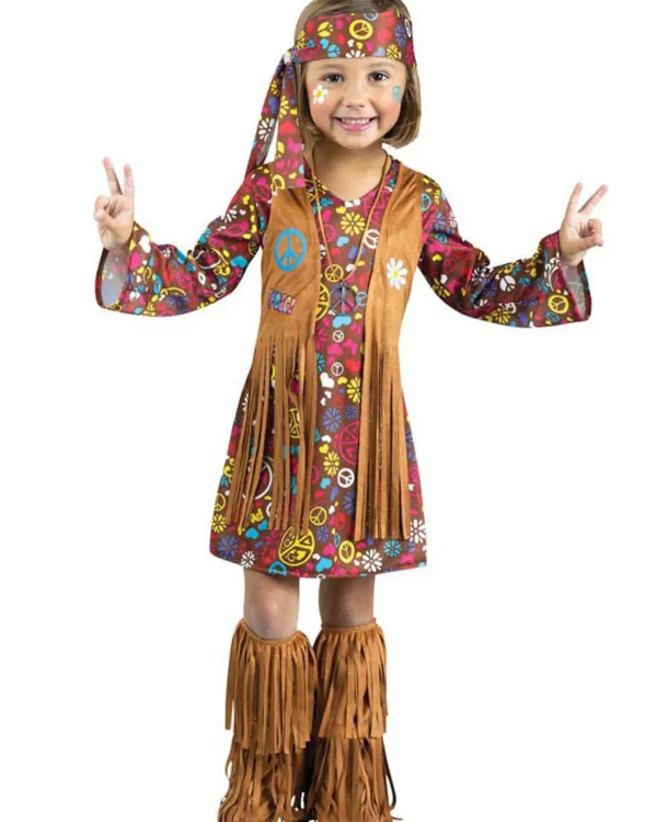 Fun World Peace And Love Hippie Girls Toddler Costume>Kids Kids Costumes