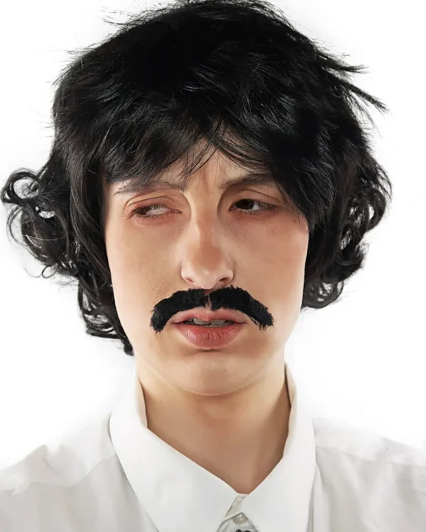 The Wig Outlet Pedro Black Wig And Moustache Set> Halloween Wigs