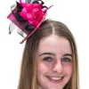 Interalia Pink And Black Flower Clip On Top Hat> Halloween Hats