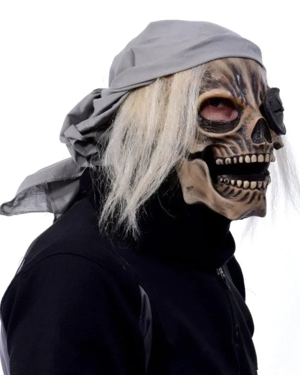 Zagone Studios Pirate Skull Wearing Bandana Premium Mask With Moving Mouth> Halloween Masks