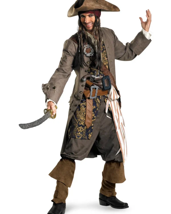 Disguise Pirates Of The Caribbean Captain Jack Sparrow Theatrical Quality Mens Costume>Men Men's Costumes