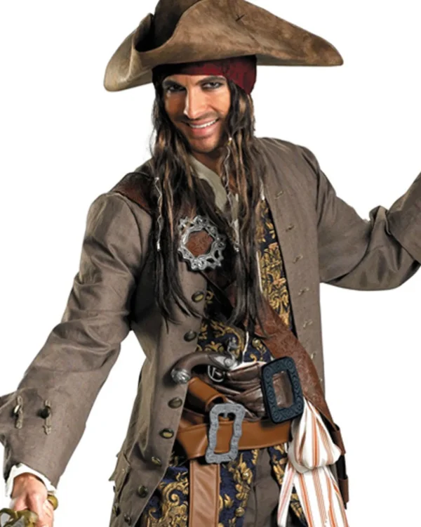 Disguise Pirates Of The Caribbean Captain Jack Sparrow Theatrical Quality Mens Costume>Men Men's Costumes