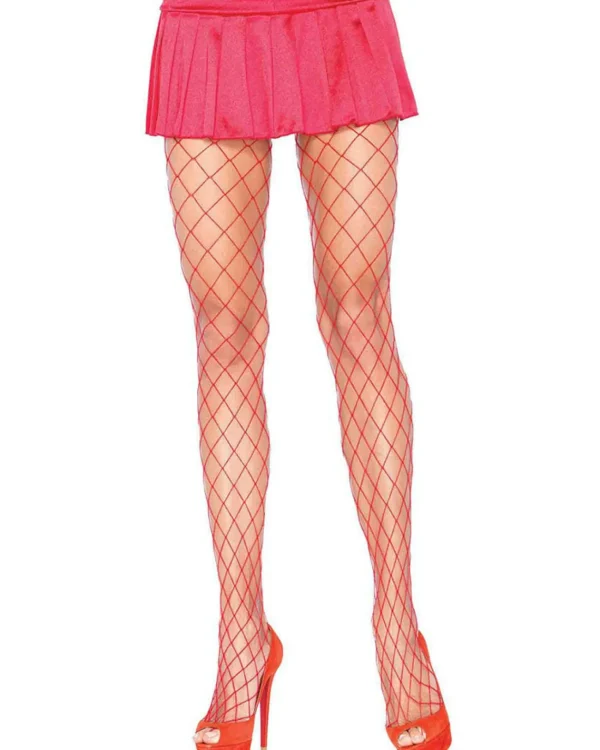 Leg Avenue Red Diamond Fence Net Stockings> Halloween Hosiery