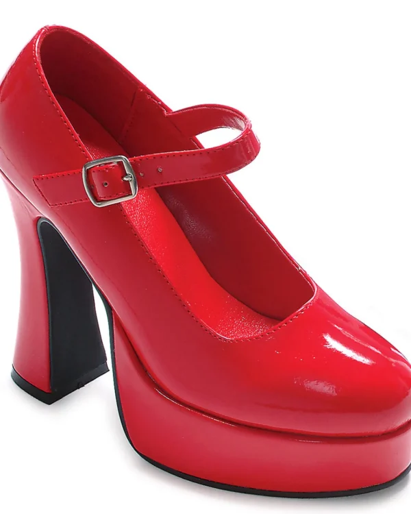 Ellie Shoes Red Eden Patent Chunky Heel Womens Shoes> Saints &Amp; Sinners