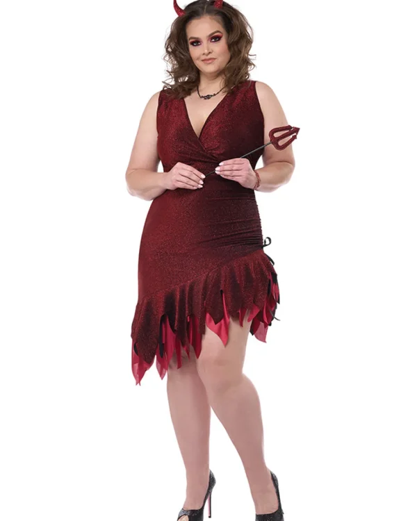 California Costumes Red Hot And Sizzling Devil Plus Size Womens Costume>Women Women's Costumes