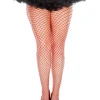 Music Legs Red Mini Diamond Net Plus Size Stockings> Devils &Amp; Angels