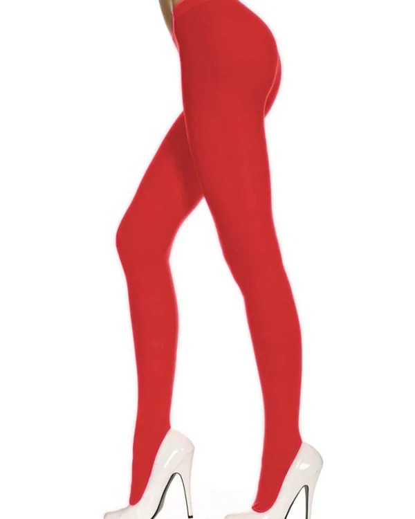 Music Legs Red Opaque Tights> Halloween Hosiery