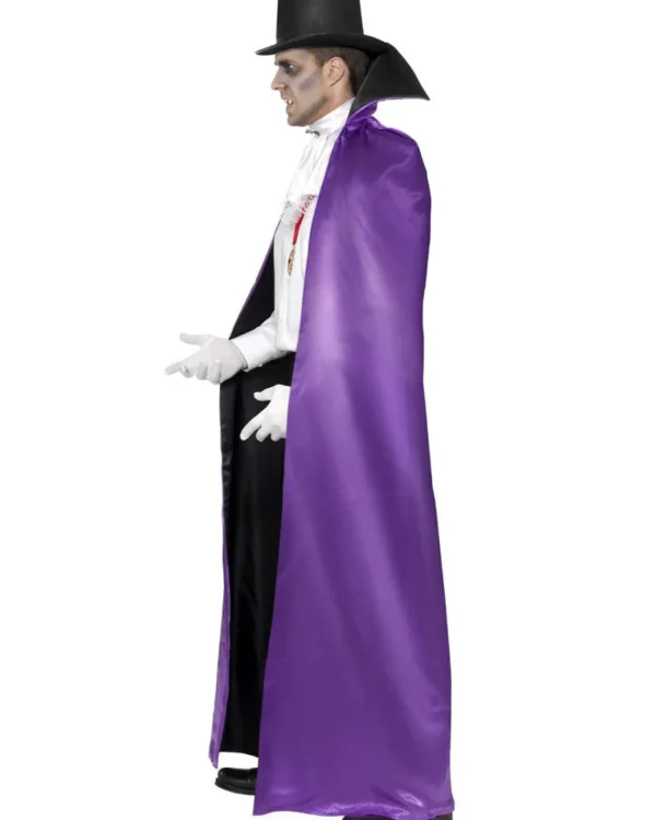 Smiffys Reversible Purple And Black Count Cape> Halloween Accessories