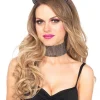 Leg Avenue Rhinestone Cat Ears And Choker Set> Halloween Hats