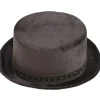 Tomfoolery Round Black Velvet Top Hat> Halloween Accessories