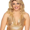 * 1970S Disco Flick Deluxe Dirty Blonde Feathered Long Wig> Halloween Wigs