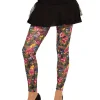 Forum Novelties 80S Lace Skirt With Floral Leggings> Halloween Hosiery