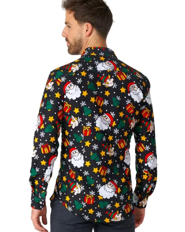 Opposuits Santa Elves Black Mens Suitmeister Shirt> Opposuits