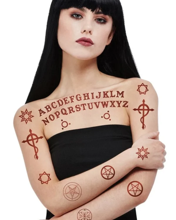 Smiffys Satanic Tattoo Transfers> Halloween Accessories