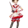 Seeing Red Scary Clown Girls Costume>Kids Kids Costumes