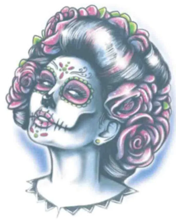 Tinsley Transfers Senorita Muerte Day Of The Dead Temporary Tattoo> Day Of The Dead