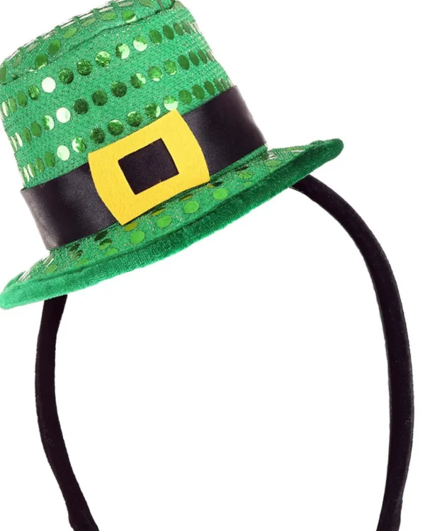 Elope Sequin Mini Leprechaun Hat Headband> Halloween Hats