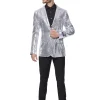 Opposuits Sequins Silver Mens Suitmeister Jacket> Opposuits