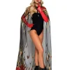 Leg Avenue Sheer Glitter Flame Devil Cape And Horns> Halloween Accessories