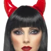 Smiffys Shiny Devil Horns Headband> Halloween Accessories