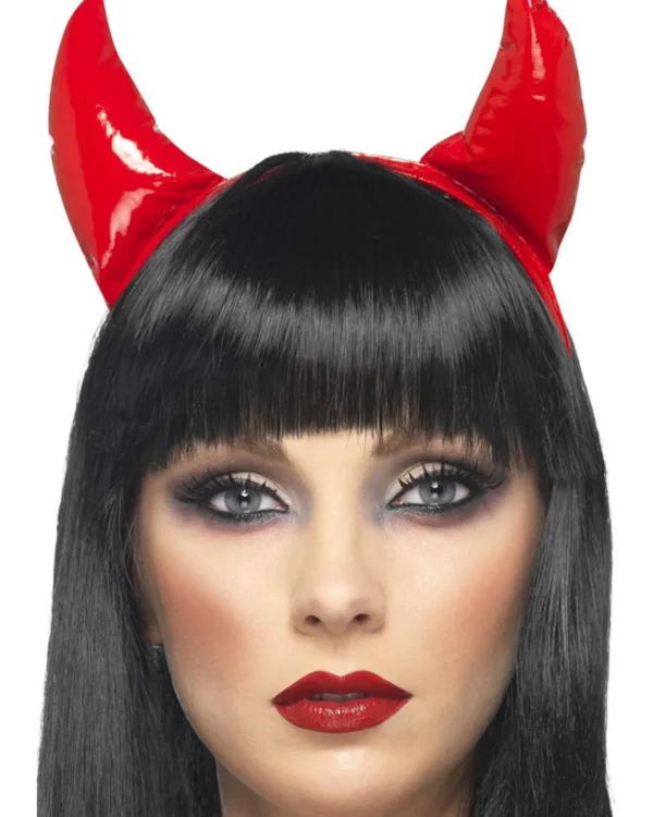 Smiffys Shiny Devil Horns Headband> Halloween Accessories