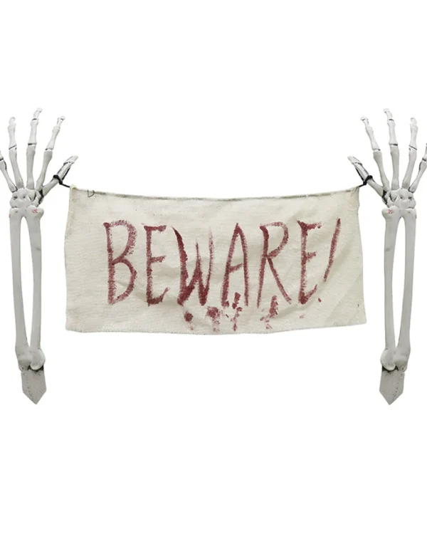 Uncle Bills Skeleton Arm Garden Stakes With Banner 70Cm> Scary Skeletons