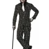 Rubies Skeleton Bone Stripe Suit Mens Costume>Men Men's Costumes