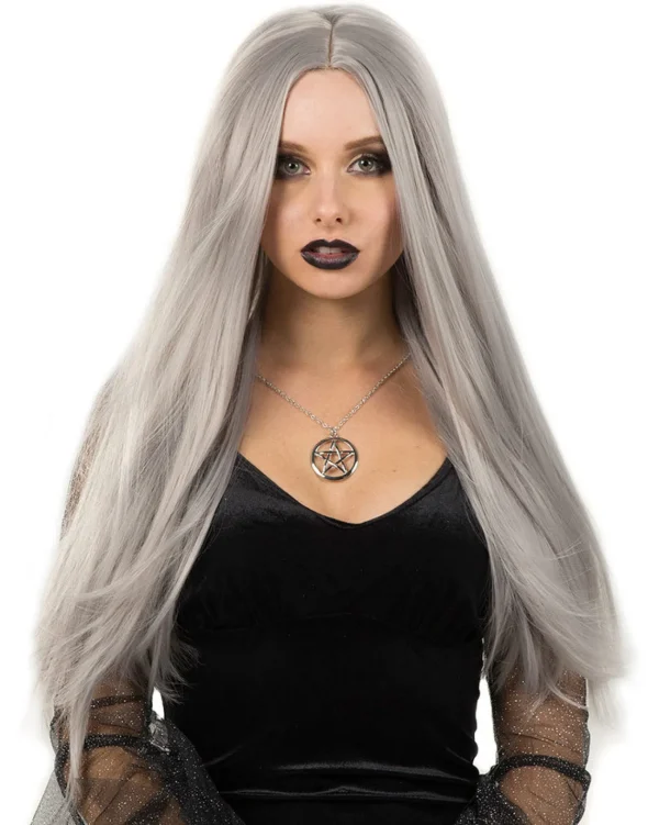 * Spirit Deluxe Grey Long Wig> Halloween Accessories