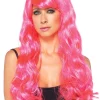 Leg Avenue Starbright Long Wavy Pink Wig> Halloween Wigs